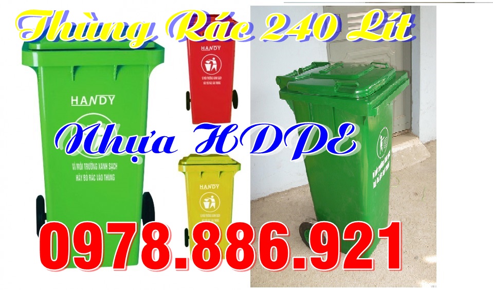 Thùng rác nhựa HDPE 120 lít